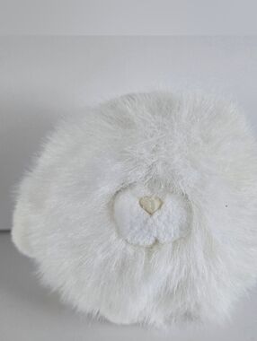 Russ SNOWPUFF Plush White Snowball w/ Earmuffs Vtg